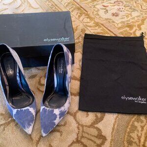 Elyse Walker tie-dyed suede heels